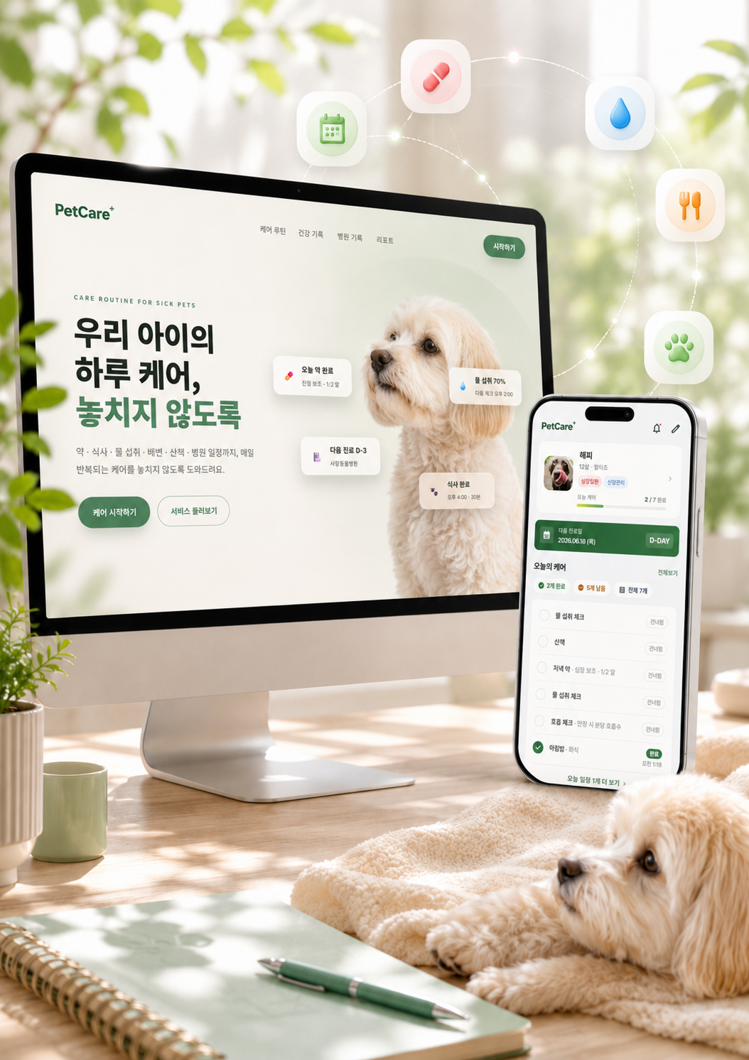 PetCare+ 서비스 화면